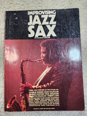 Improvising Jazz Sax Charley Gerard Saxophone Book Sheet Music 1978 Exercises